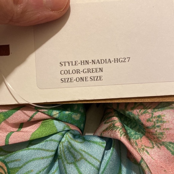 NWT Hemant and & Nandita Nadia floral print printed multi colorful scrunchie - Picture 4 of 4
